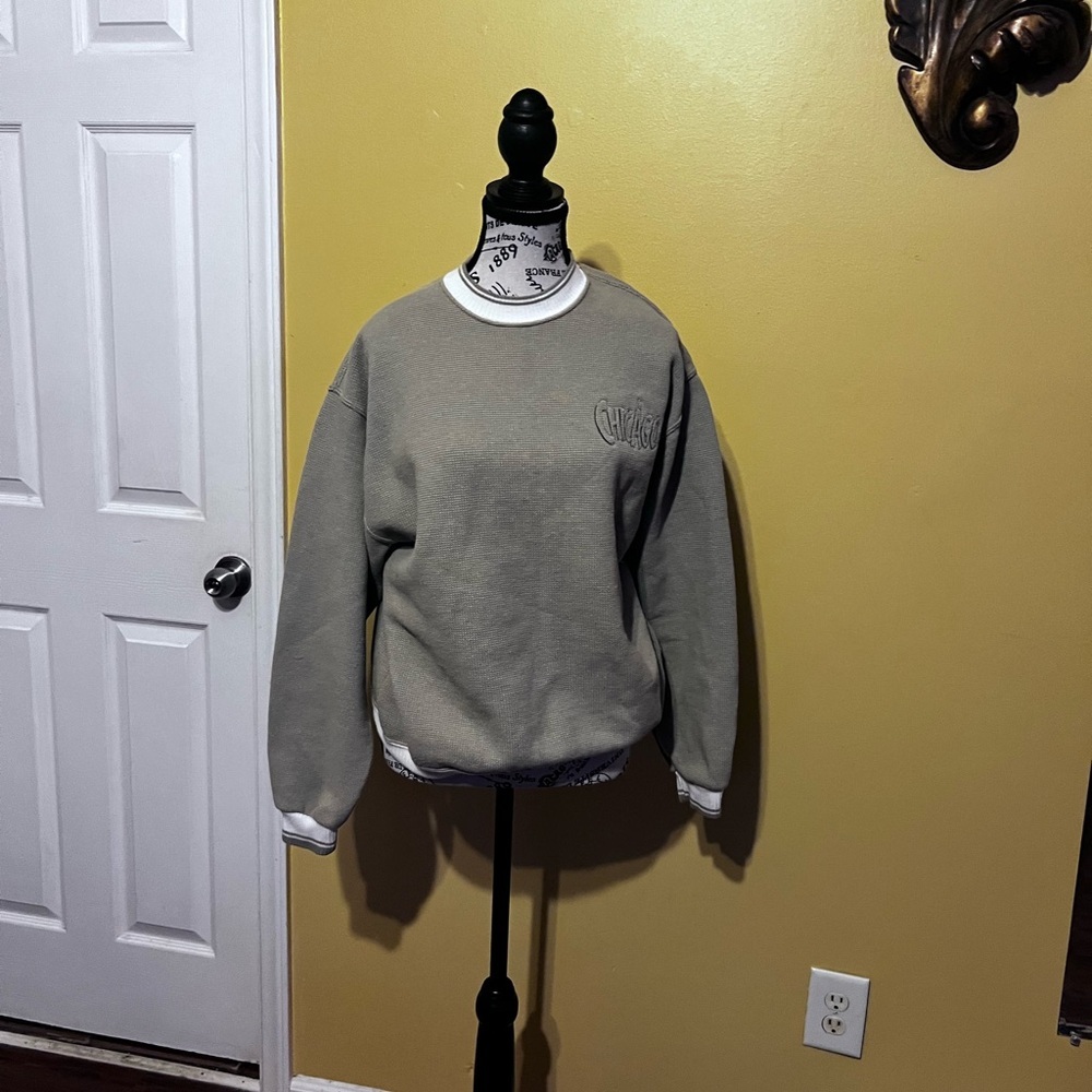 Super sweats Vintage Chicago Beige Sweater - Picture 8 of 10